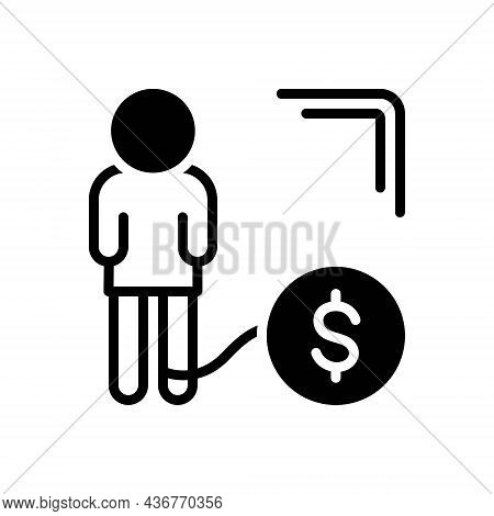 Black Solid Icon For Debt Loan Arrears Capital Burden Financial Bankrupt