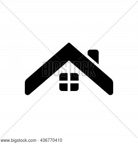 Black Solid Icon For Roof Apartment Architecture Home Buildin Waterproof Roofing House Renovation