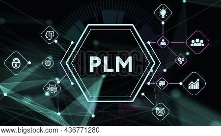 Plm Product Lifecycle Management System Technology Concept. Technology, Internet And Network Concept