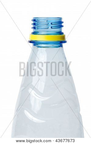 leere Flasche Wasser ohne Deckel