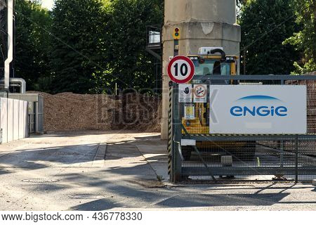 Rivarolo Canavese, Italy - 17 July 2021: Wood Chip Waste-to-energy Plant Of The Electricity Supplier