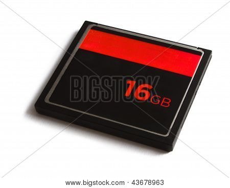 16 Gb 内存卡上白色隔离。