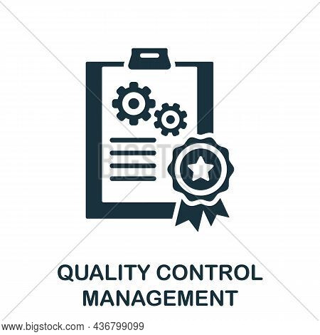 Quality Control Management Icon. Monochrome Sign From Company Management Collection. Creative Qualit