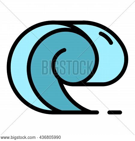 Big Tsunami Icon. Outline Big Tsunami Vector Icon Color Flat Isolated