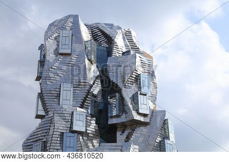 Arles, France - October 1, 2021: Tour Luma Building In Arles, France. Tour Luma Is A Local Arts Cent