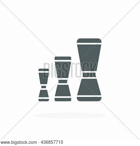 Jigger Icon. Solid Black Style. Vector Illustration. Enjoy This Icon For Your Project.