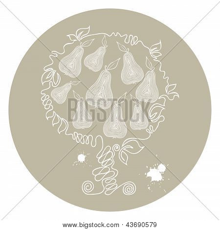 Albero di pera stilizzato
