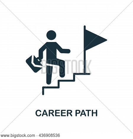 Career Path Icon. Monochrome Sign From Corporate Development Collection. Creative Career Path Icon I