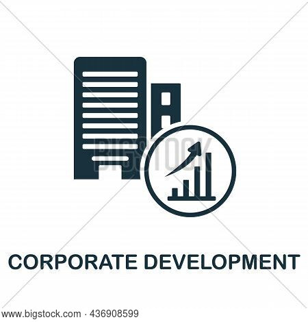 Corporate Development Icon. Monochrome Sign From Corporate Development Collection. Creative Corporat