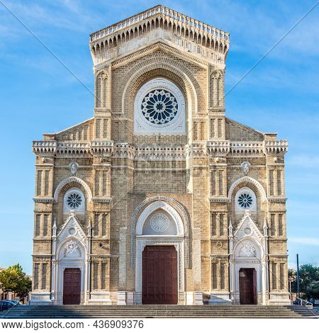 View At The Facade Of Cathedral Of San Pietro Apostolo In Cerignola - Italy