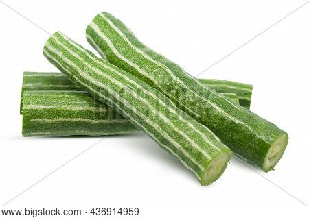 Fresh Snake Gourd Isolated On White Background