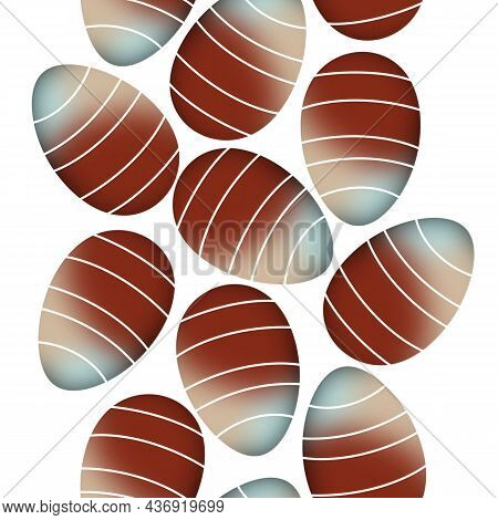 Seamless Easter Pattern With Eggs For Wrapping Paper