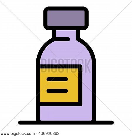 Dosage Syrup Icon. Outline Dosage Syrup Vector Icon Color Flat Isolated