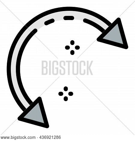 Arrow Metal Piercing Icon. Outline Arrow Metal Piercing Vector Icon Color Flat Isolated