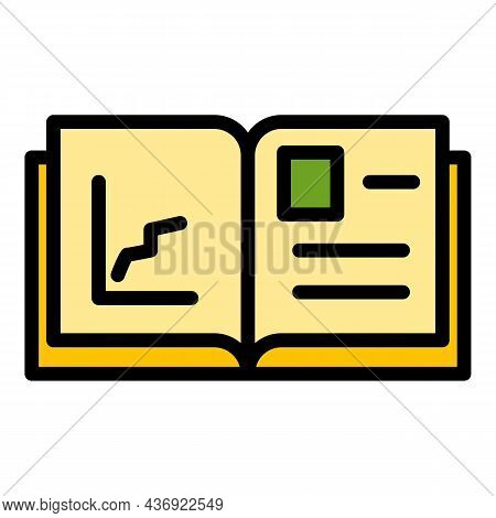 Brand Open Book Icon. Outline Brand Open Book Vector Icon Color Flat Isolated