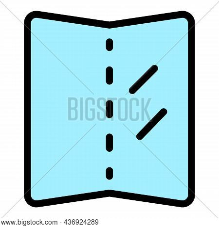 Folding Display Icon. Outline Folding Display Vector Icon Color Flat Isolated