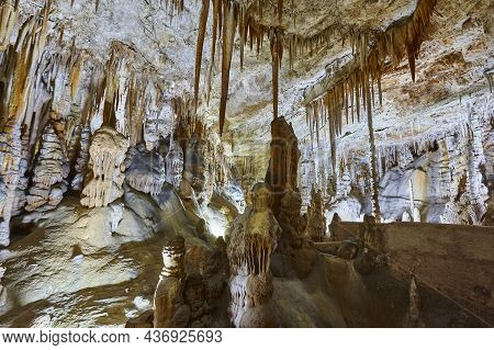 Campanet Caves In Mallorca. Geological And Mineral. Balearic Islands. Spain