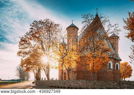 Synkavichy, Zelva District, Hrodna Province, Belarus. Old Church Of St. Michael The Archangel. Easte