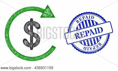 Vector Net Mesh Dollar Repay Carcass, And Repaid Blue Rosette Unclean Seal Print. Crossed Carcass Ne