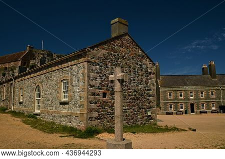 A View Of The Architecture And Landscapes In And Around Elizabeth Castle In St. Helier On The Channe