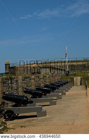 A View Of The Architecture And Landscapes In And Around Elizabeth Castle In St. Helier On The Channe