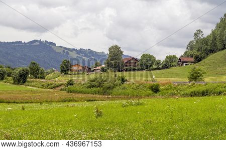 Idyllic Scenery Around Immenstadt, A Town In The Upper Allgaeu In Bavaria, Germany