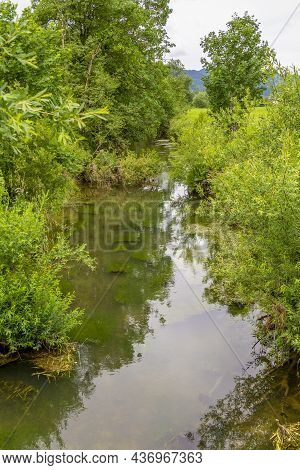 Idyllic Waterside Scenery Around Immenstadt, A Town In The Upper Allgaeu In Bavaria, Germany