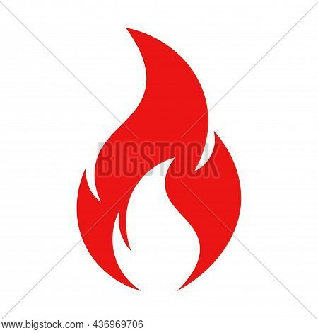 Fire Flame Logo Vector Illustration Design Template. Fire Red Flame Icon On A White Background. A Sy