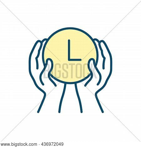 Time Management Rgb Color Icon. Tracking Time. Maximizing Efficiency And Productivity. Managing Time