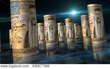 Jordan Dinar Money Banknotes Pack Illustration