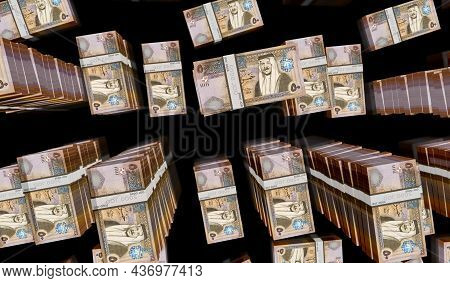 Jordan Dinar Money Banknotes Pack Illustration