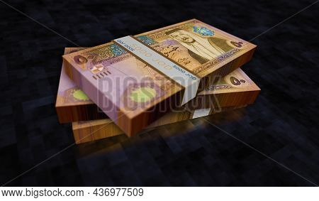 Jordan Dinar Money Banknotes Pack Illustration