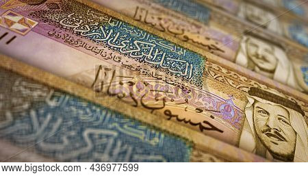 Jordan Dinar Money Banknotes Pack Illustration