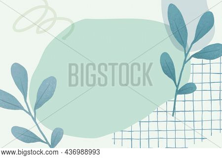Green aesthetic botanical leaf background