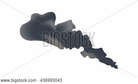 Abstract Realistic Vector Illustration Of Smoke Isolated On White Background. Smog In City Concept. 