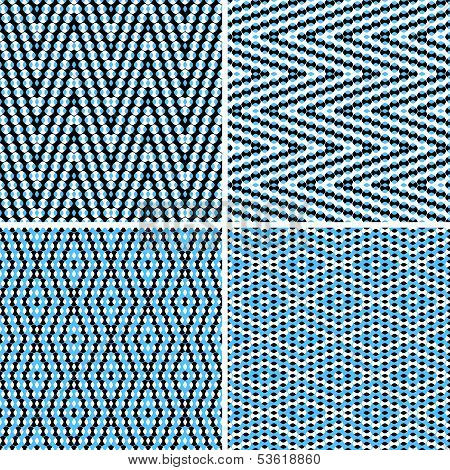 Seamless argyle blue pattern