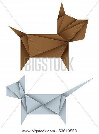 Origami Dog And Cat