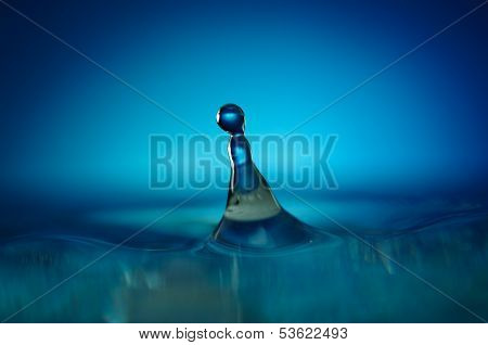 Blue water drop