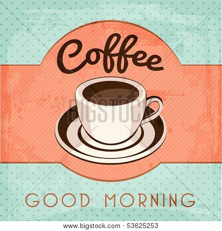 vector vintage coffee poster