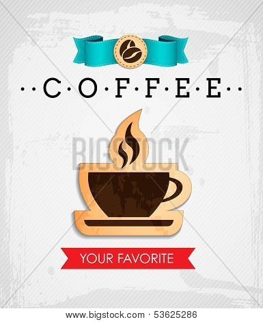 vector vintage coffee poster
