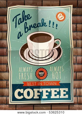 vector vintage coffee poster