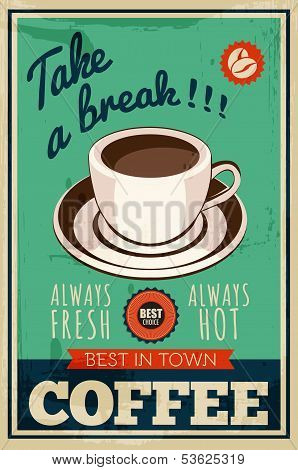 vector vintage coffee poster