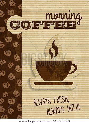 vector vintage coffee house poster
