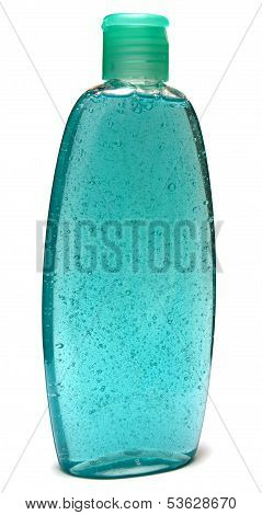 Plastic Bottle with liquid soap on a white background .shampoo