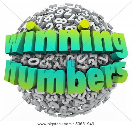 Winning Numbers Lottery Jackpot Lucky Number
