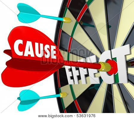 Cause and Effect Dart Board Winning Results
