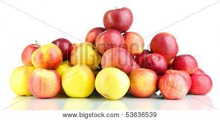 Juicy apples isolated on white