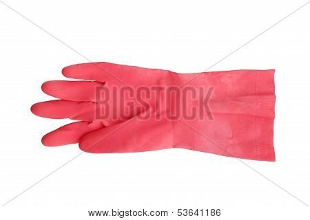 Household Protective Rubber Glove Isolated On White Background