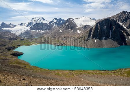 Ala-Kul lake in Tien Shan mountains