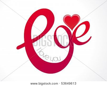Abstract Love Text